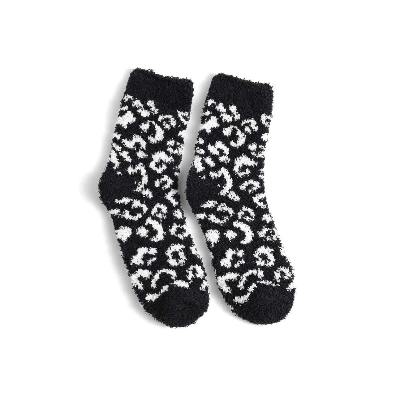 Ladies Fuzzy Socks- 3 Pair Set - Black