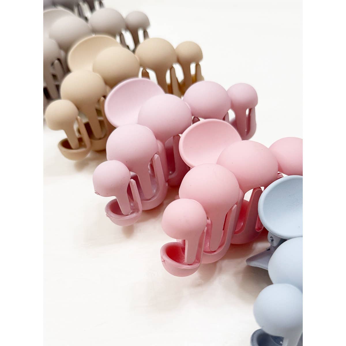 Powdery Soft Matt Bubble Pearl Hair Claw Clips