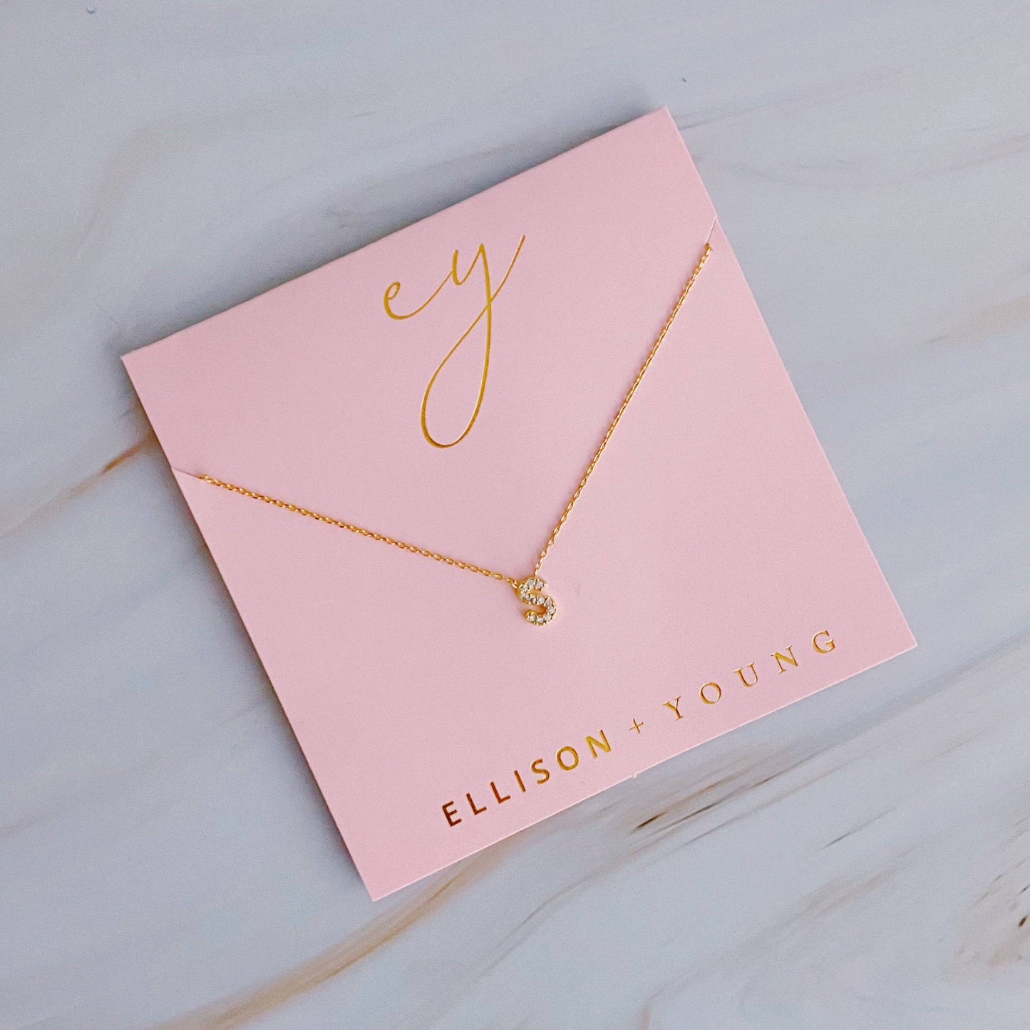 Understated Beauty Initial Necklace: Mo