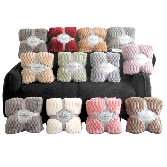Turtle Fleece Throw – Bubble-Texture Ultra Plush Blanket for Cozy Comfort: 50x60" (130x150cm)