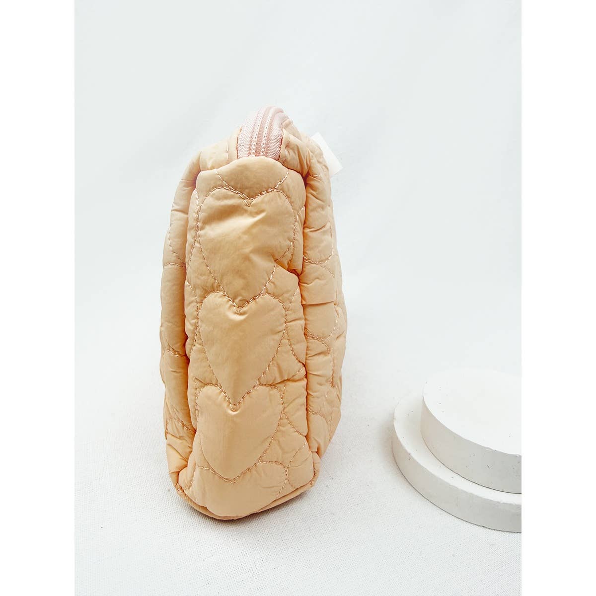 Large Heart Embossed Cosmetic Pouc