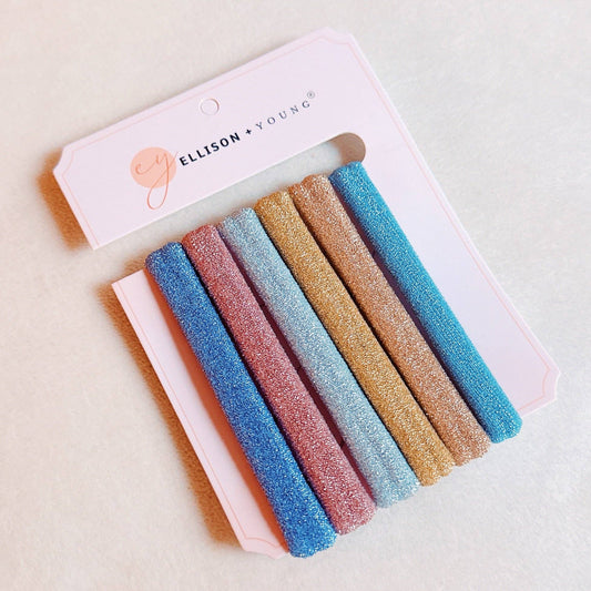 Worlds Best Everyday Hair Ties Set Of 6: Shimmer