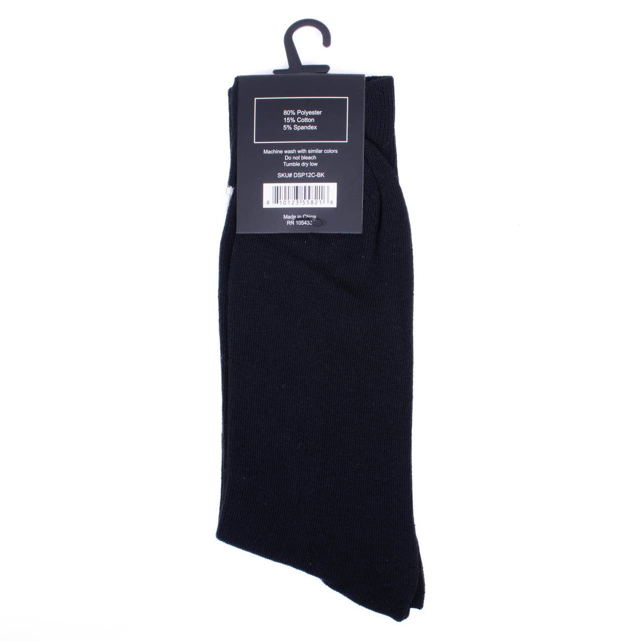 Men Assorted Black Fancy Pattern Poly Socks
