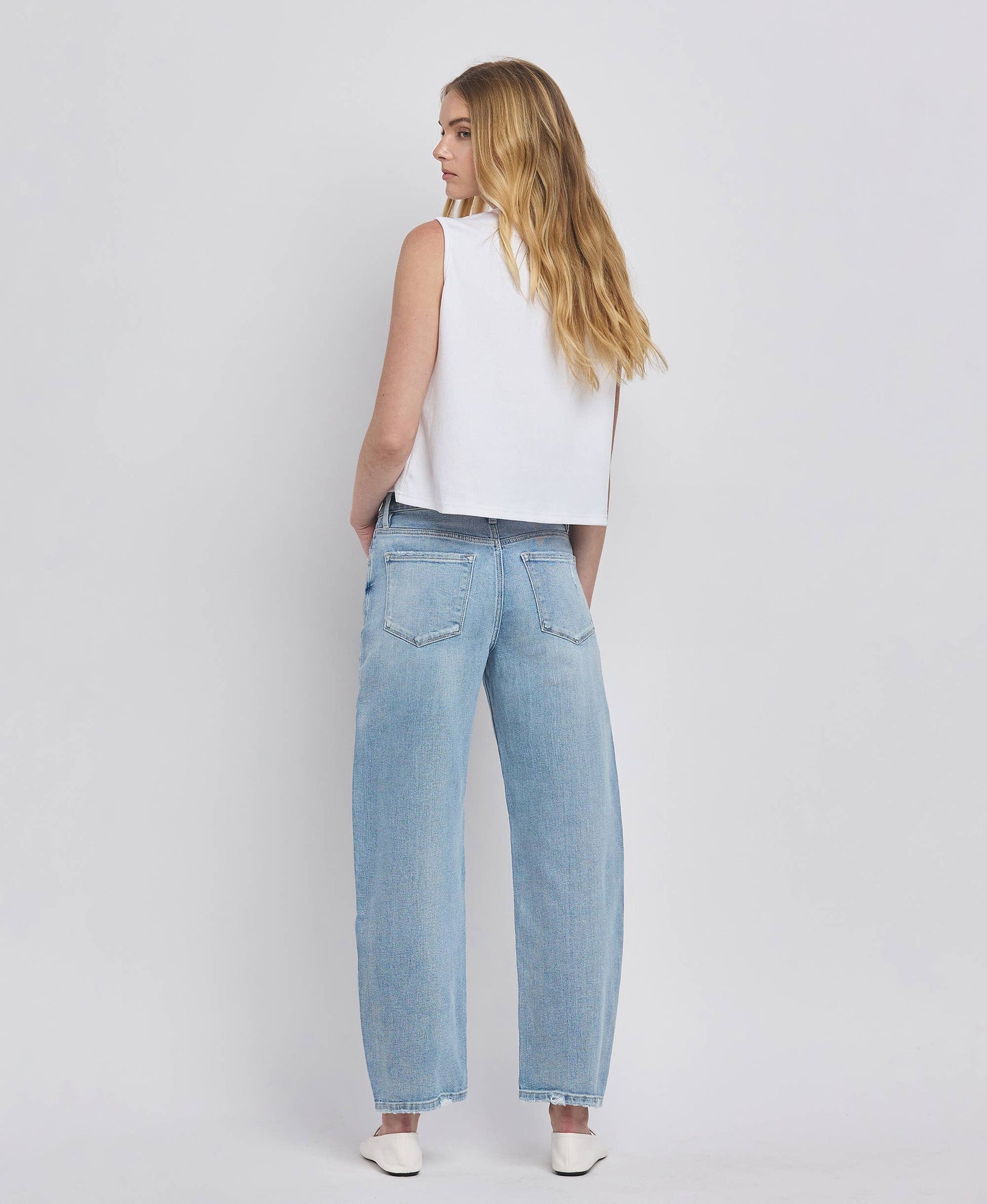 PRE-ORDER VERVET HIGH RISE BARREL LEG JEANS