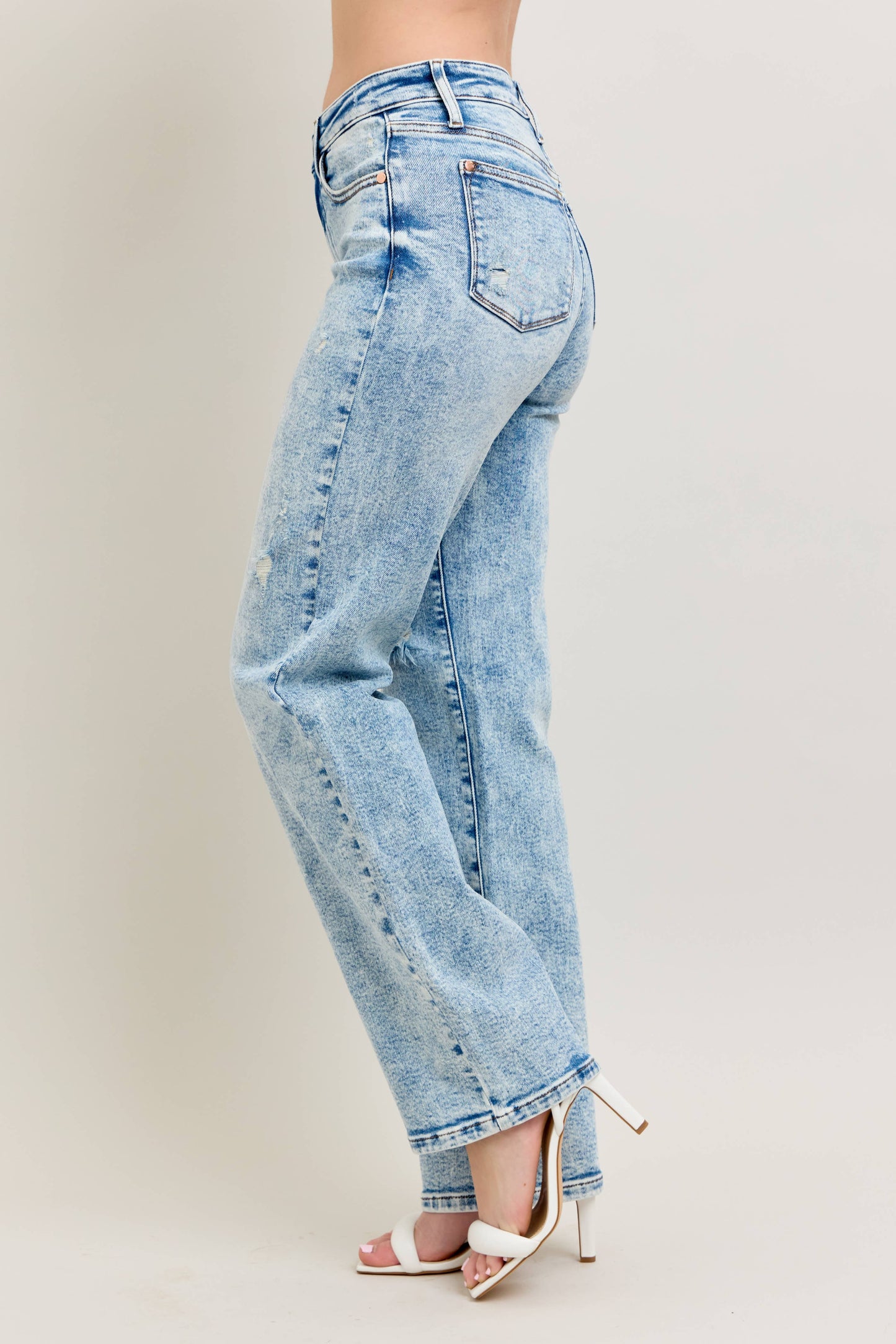 Judy Blue Mineral Wash Destroy 90's Straight Jeans