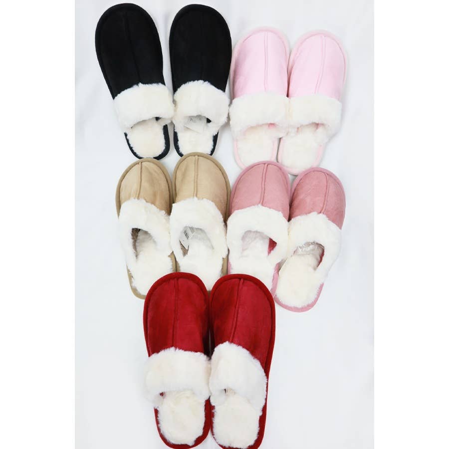 Fuzzy Faux Fur Slippers