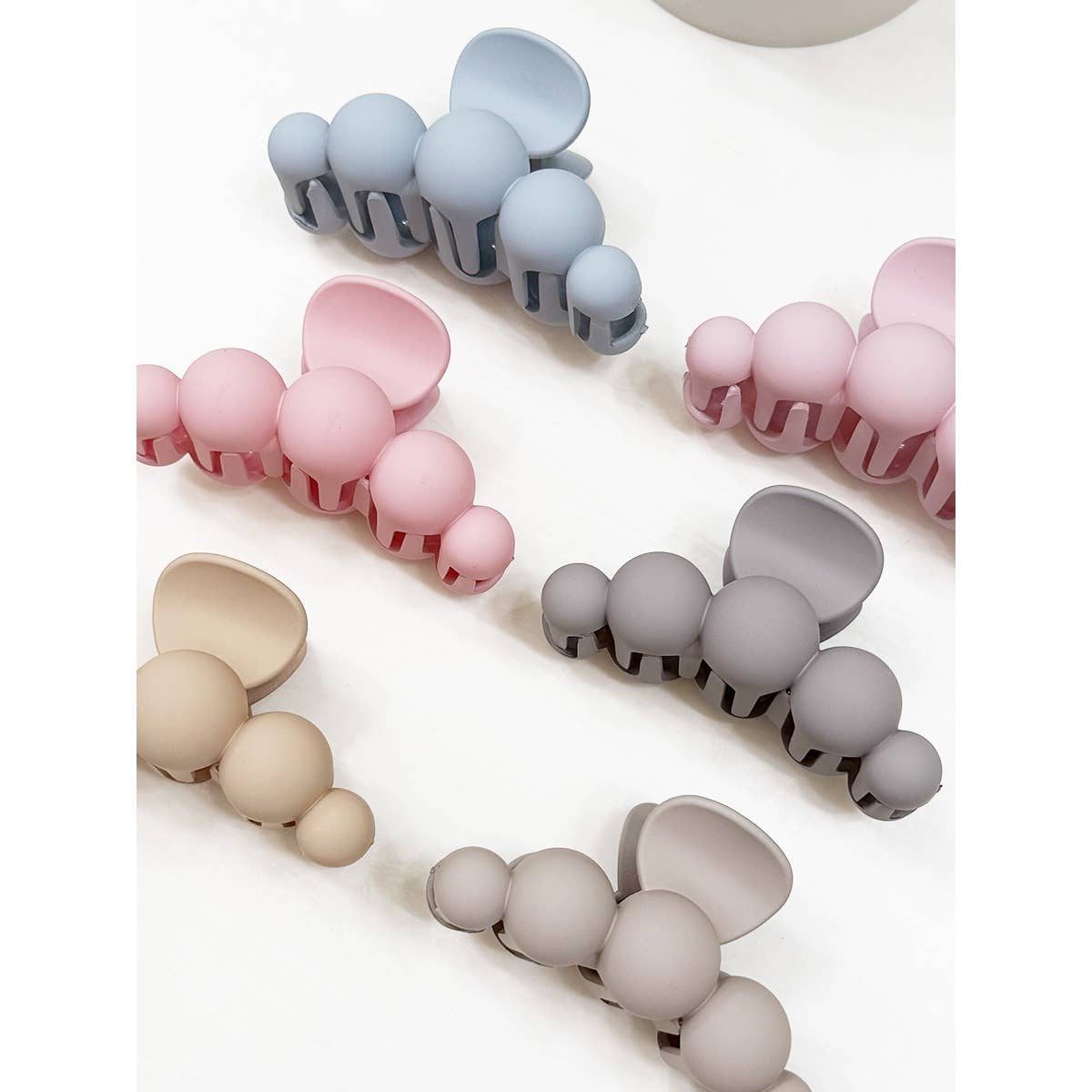 Powdery Soft Matt Bubble Pearl Hair Claw Clips