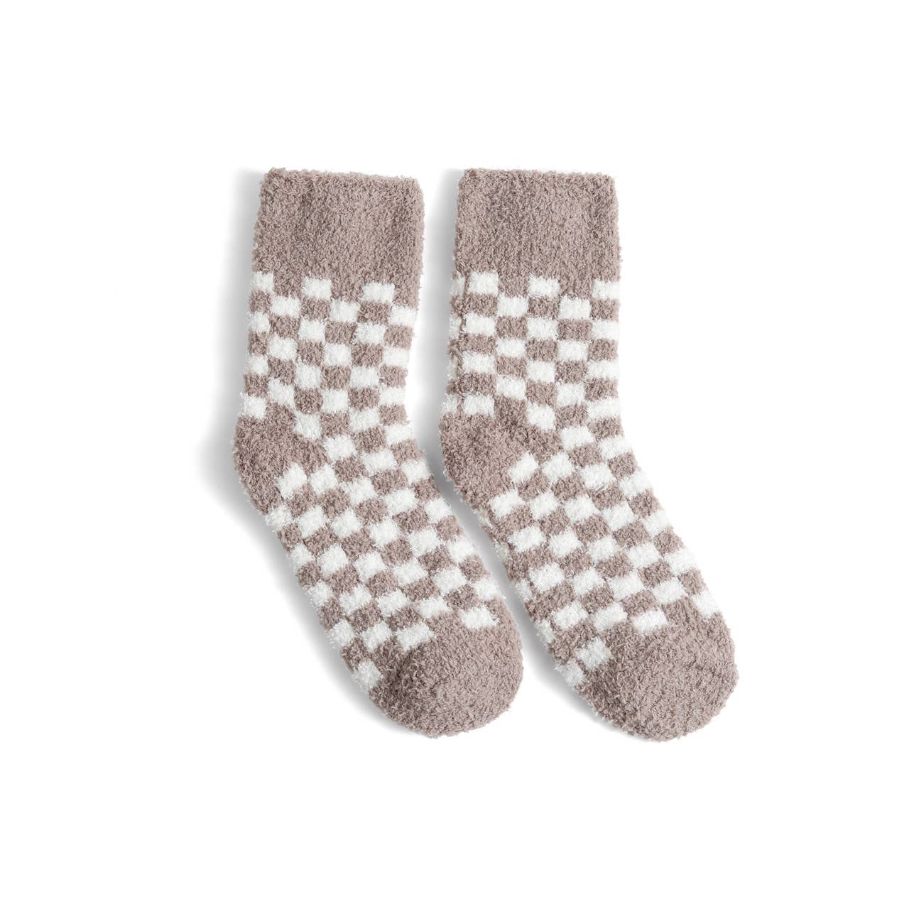 Ladies Fuzzy Socks - 3 pair Set - Tan my