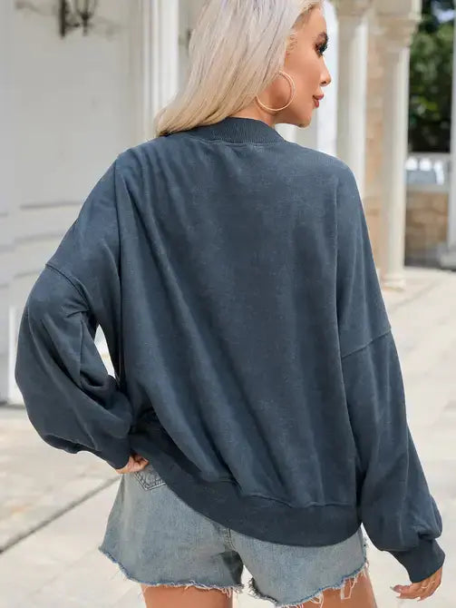 PRE-ORDEE Drop Shoulder Sweatshirt: Blue