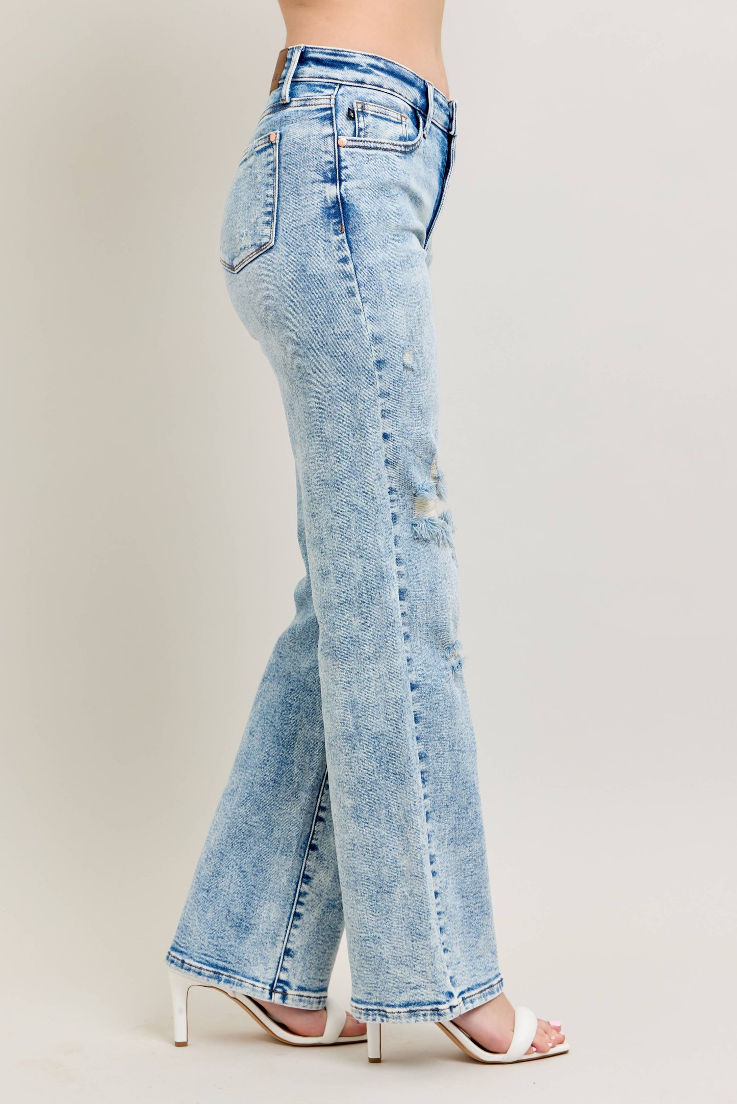 Judy Blue Mineral Wash Destroy 90's Straight Jeans