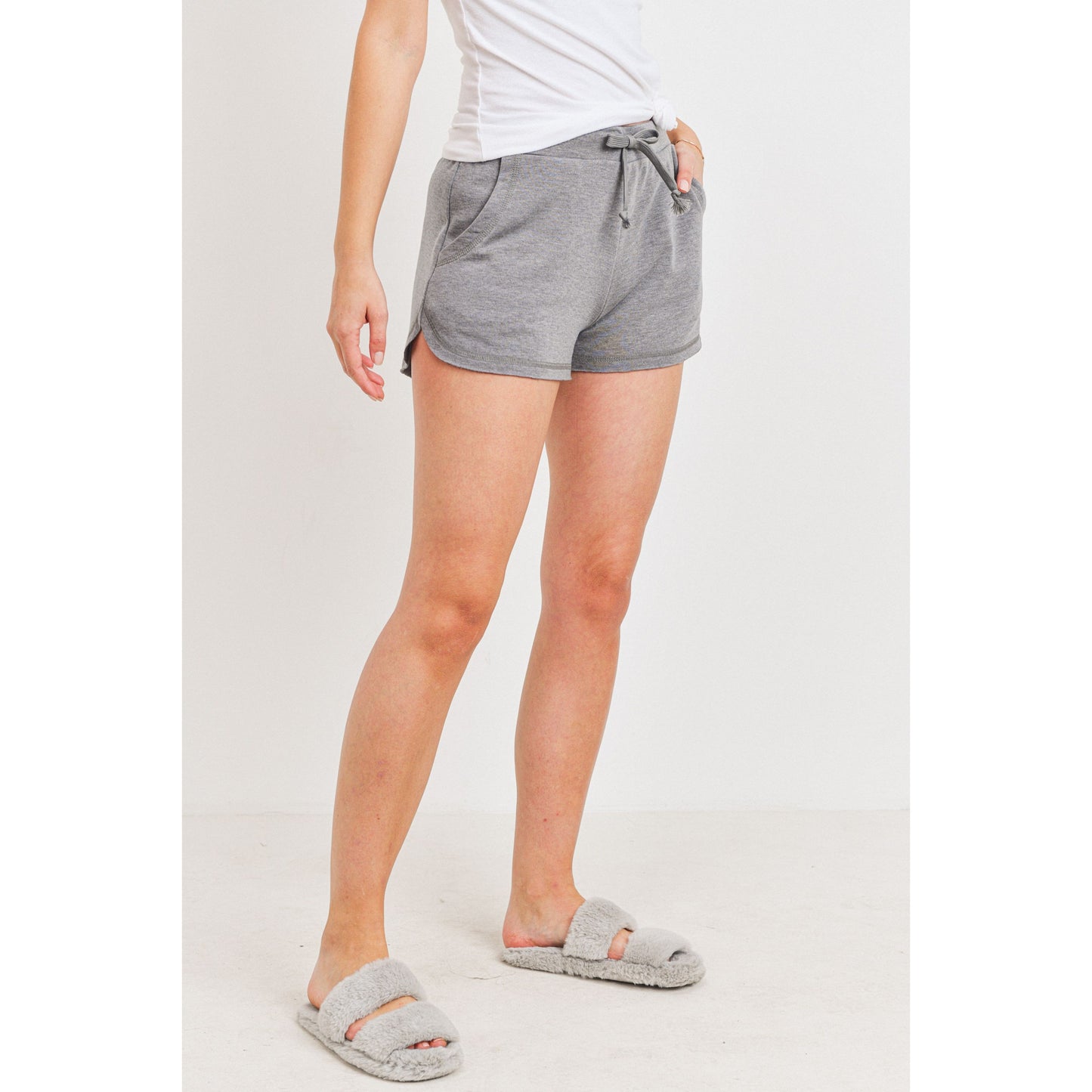 Women's Baby Fleece Shorts With Pockets