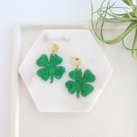 Four Leaf Clover Shamrock Earrings