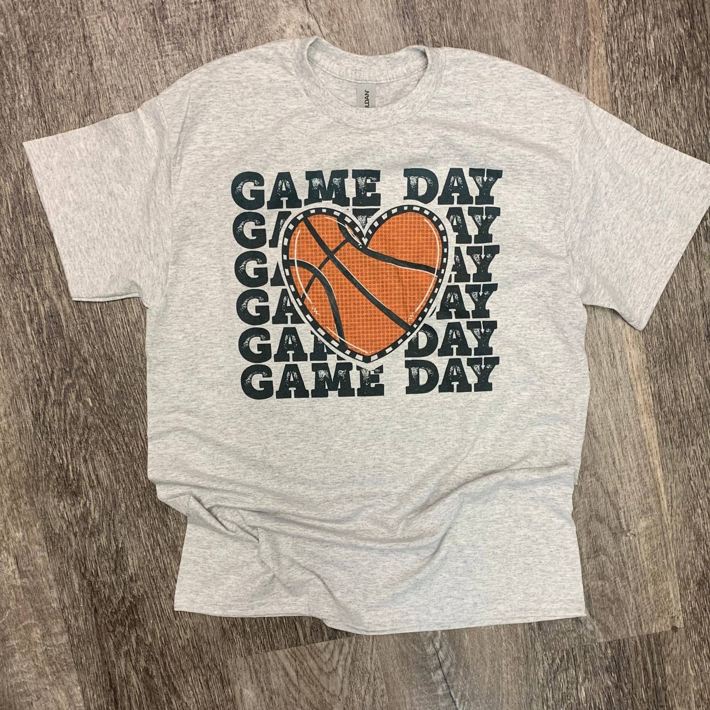 Basketball Game Day Stacked Tee