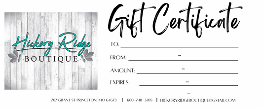 Hickory Ridge Boutique Gift Card
