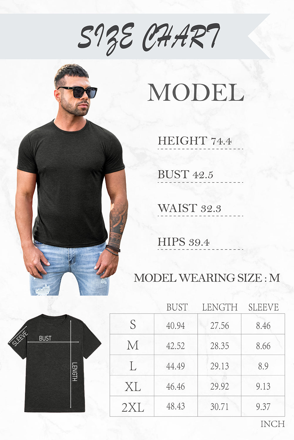 Charcoal Men's Short Sleeve Vintage 61 T-Shirt