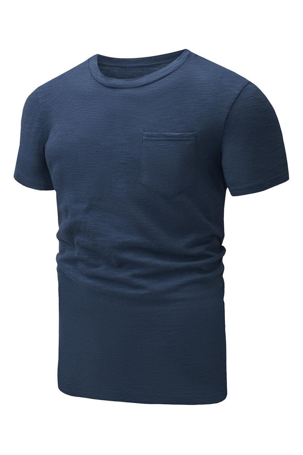 Blue Short Sleeve Men's T-Shirt with Pocket