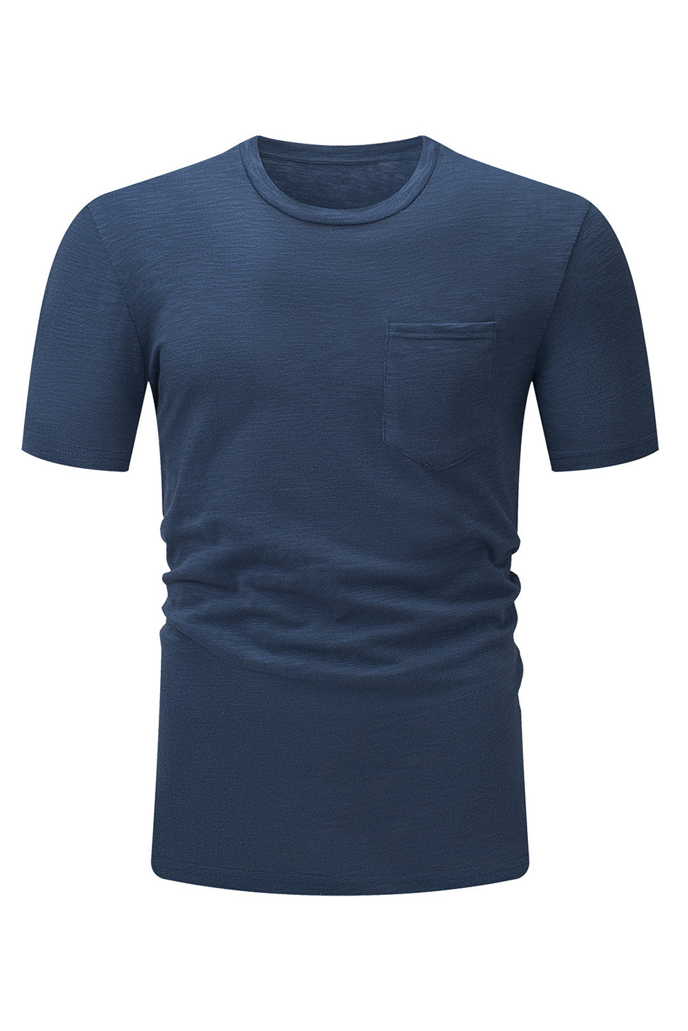 Blue Short Sleeve Men's T-Shirt with Pocket