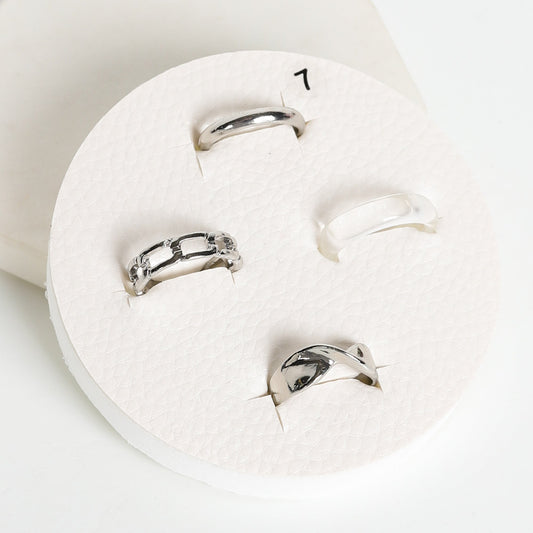 Stacked to Perfection Metal and Acrylic Ring Set