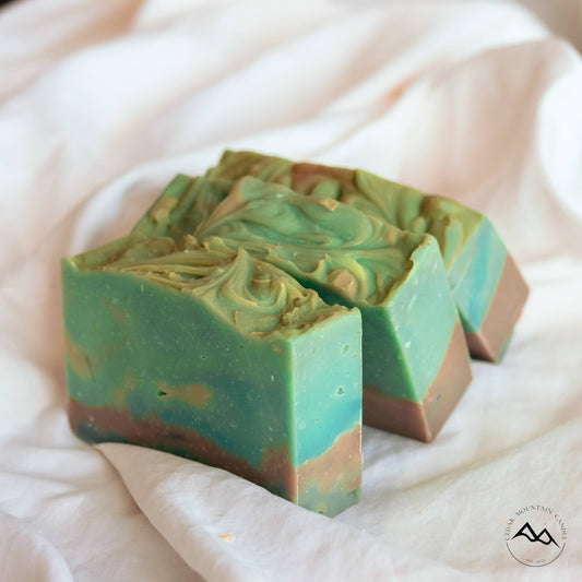 Cold Process Handmade Bar Soap - Blueberry & Thyme