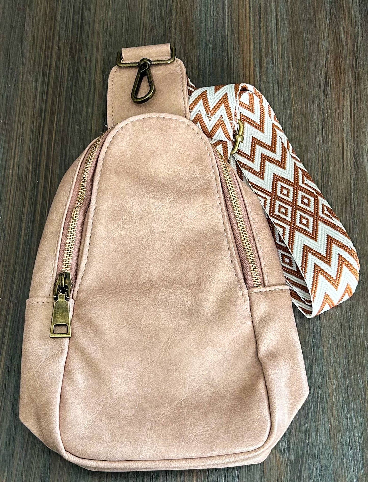 Dusty Light Pink Crossbody Bag