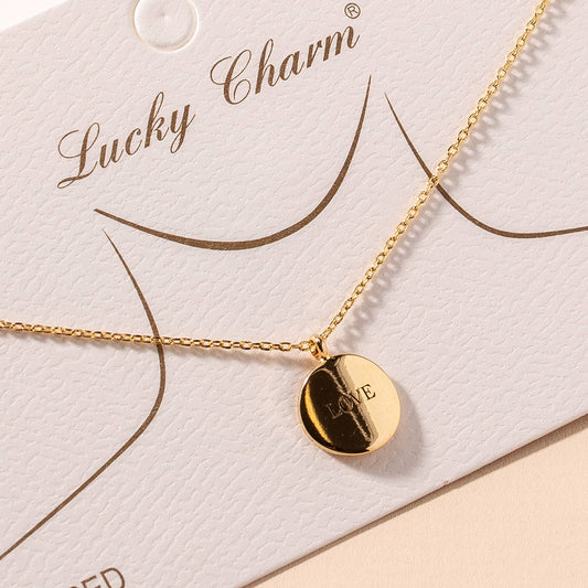 LOVE Circle Charm Necklace