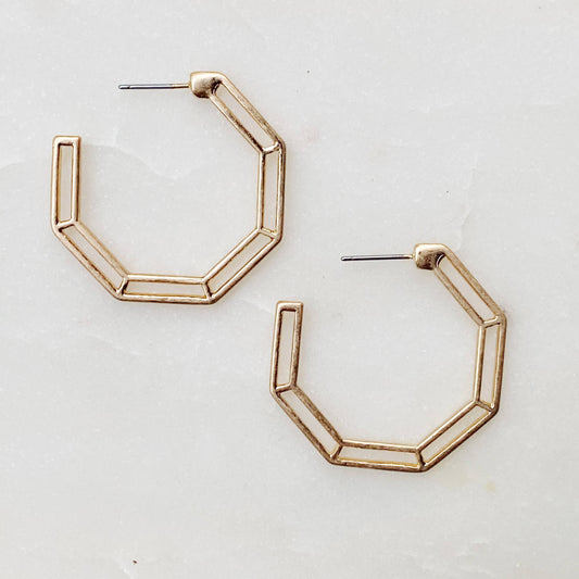 Forever Linked Hoop Earrings - Gold