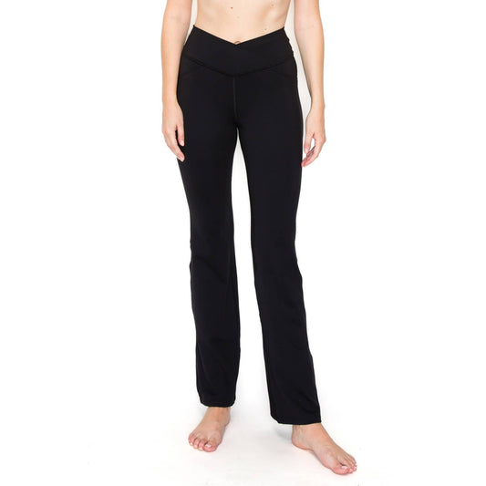 Flared Yoga Pants 31" Inseam: Black