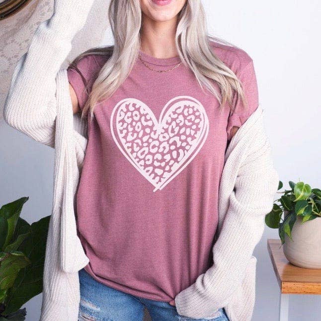 Leopard Heart Soft Graphic Tee