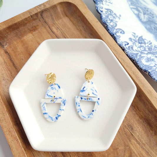 Athena Earrings - Blue