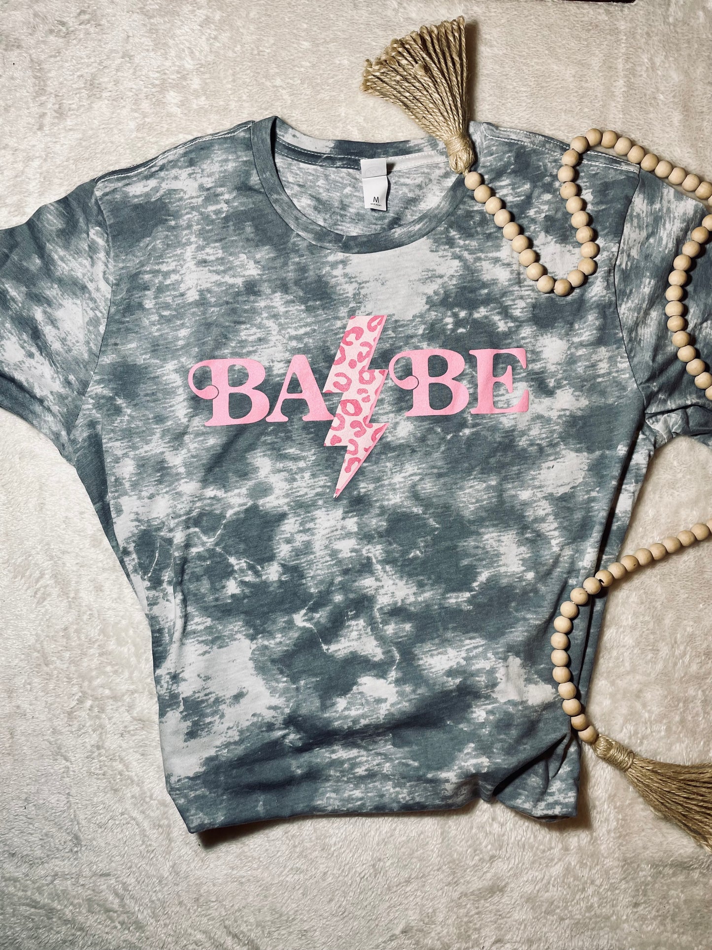 Babe Bolt Tie Die Tee