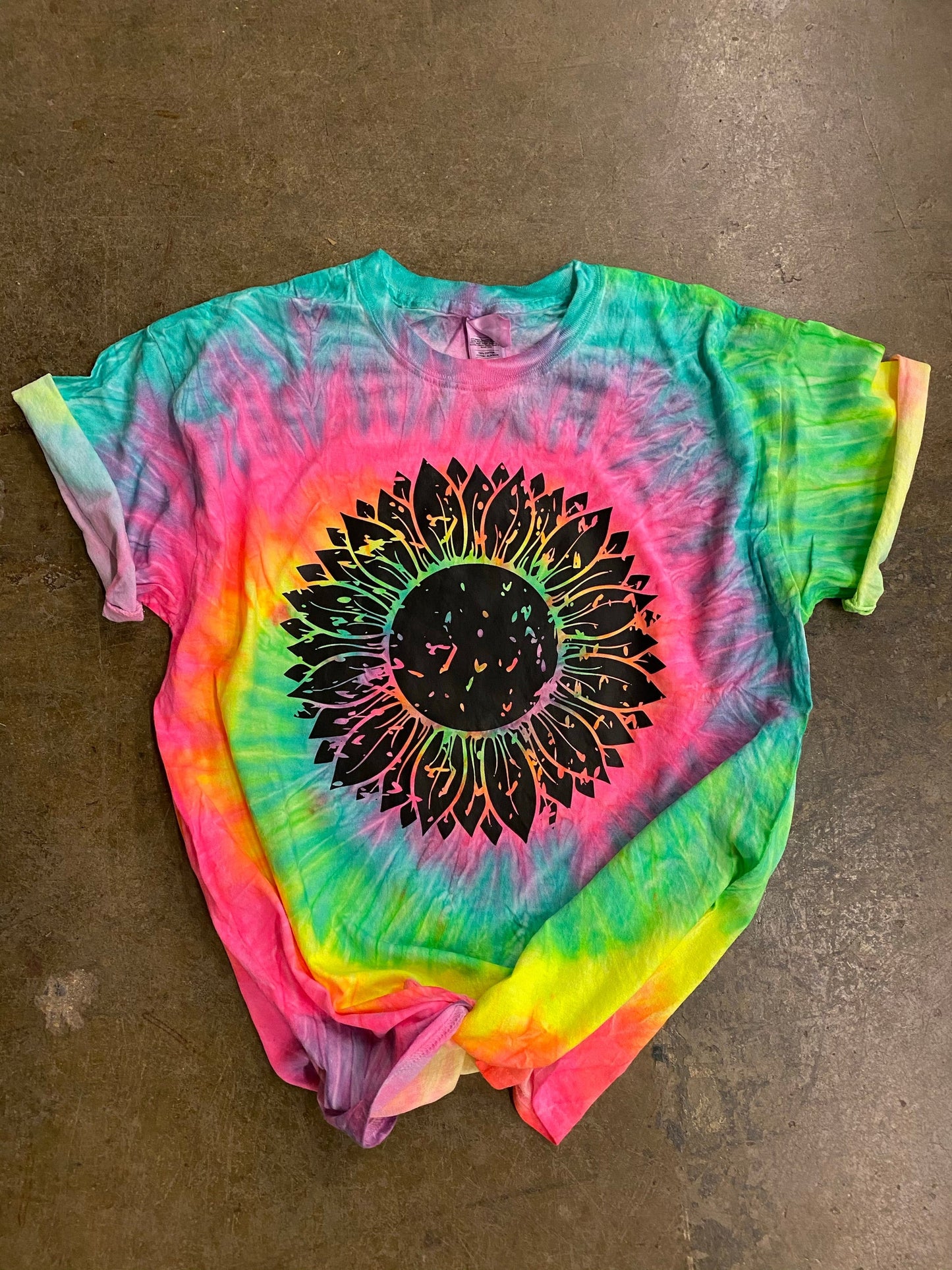 Tie Dye Sunflower Tee