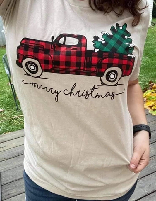 Christmas truck tee