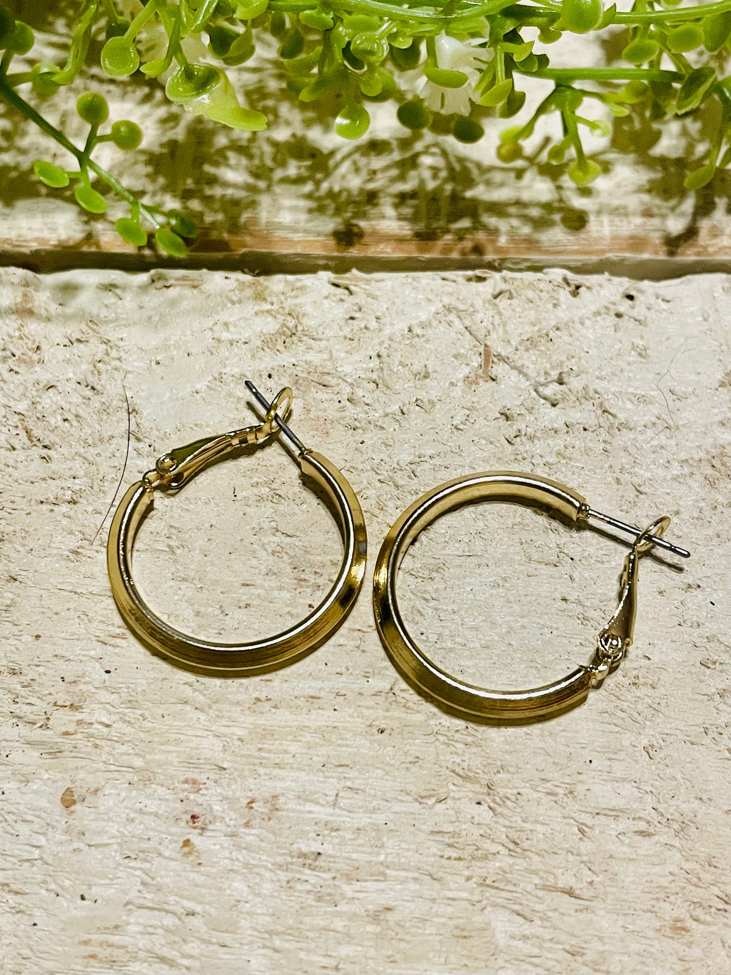 Small Hope Gold Hoop Earrings