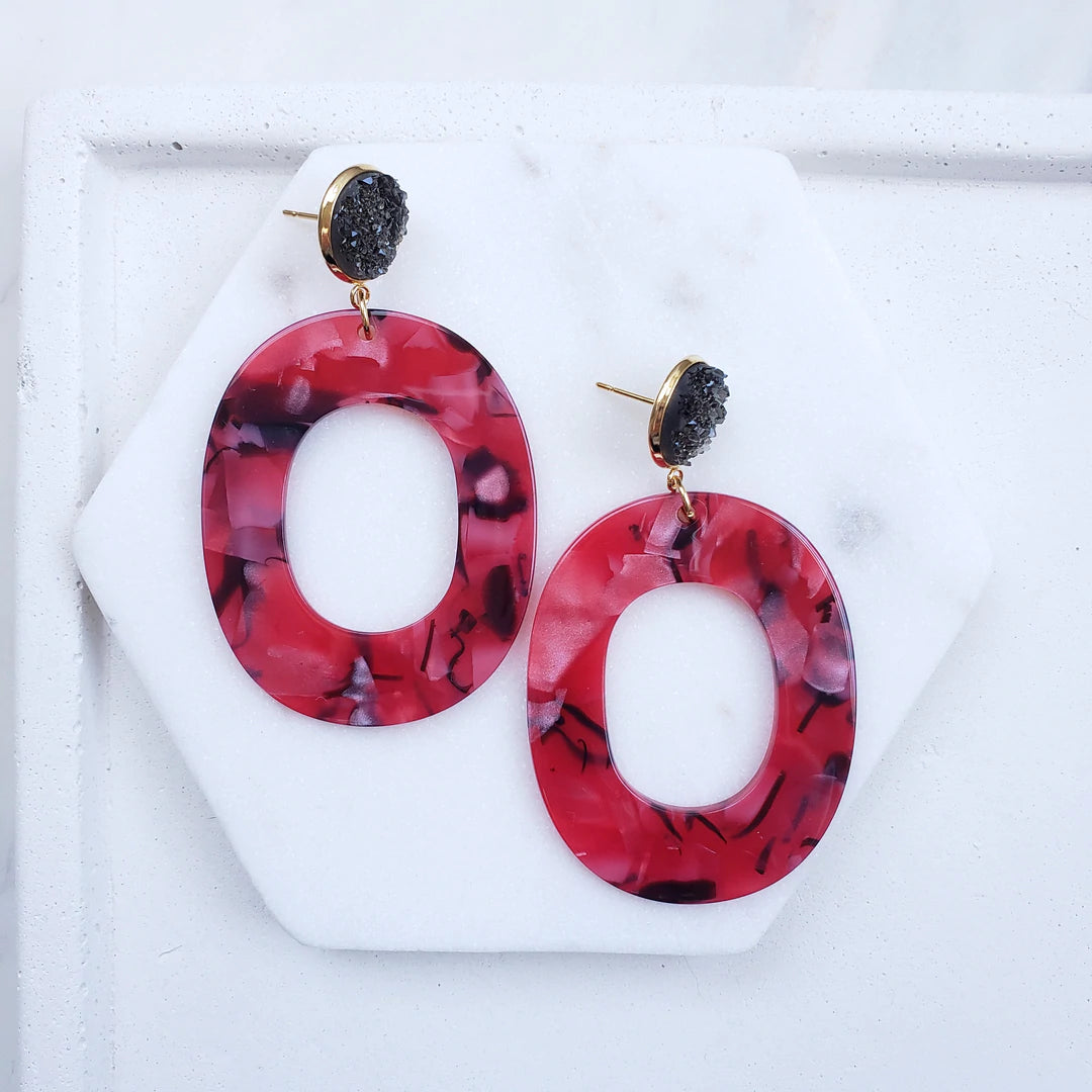 Sloan Earrings - Red