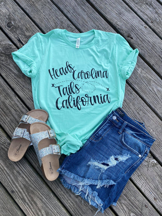 Heads Carolina, Tails California Tee