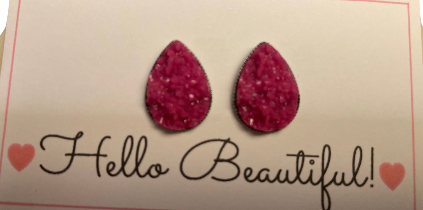 Druzy Teardrop Earrings