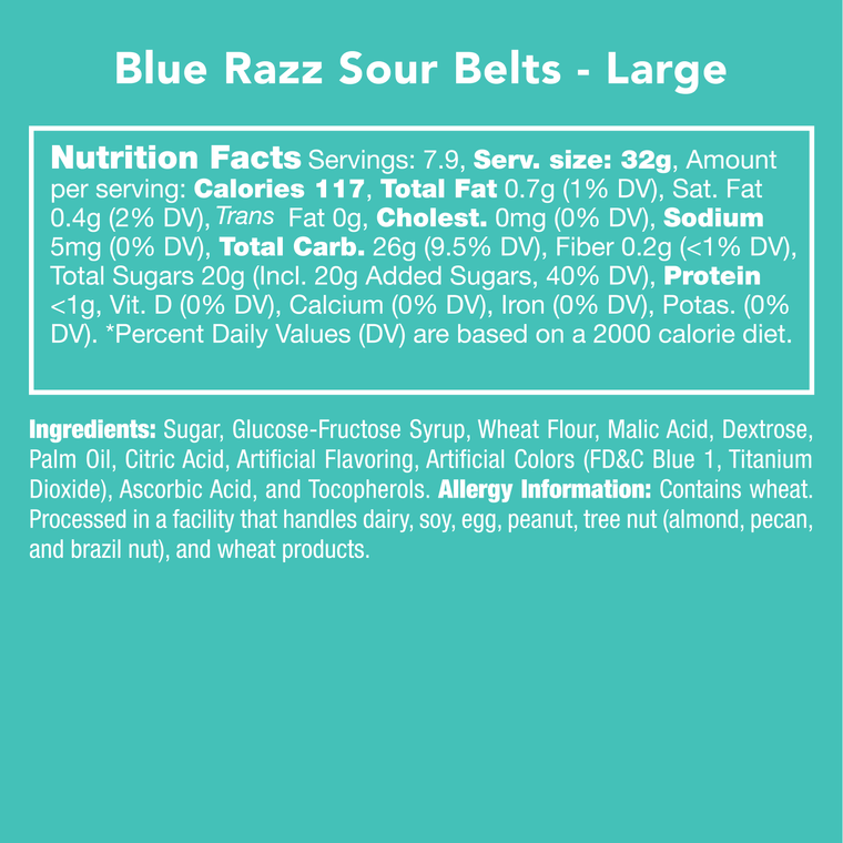 Blue Razz Sour Belts